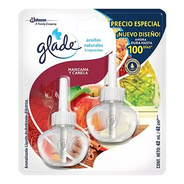 Glade Aceite Nat Manza-Canela Tw Pack X