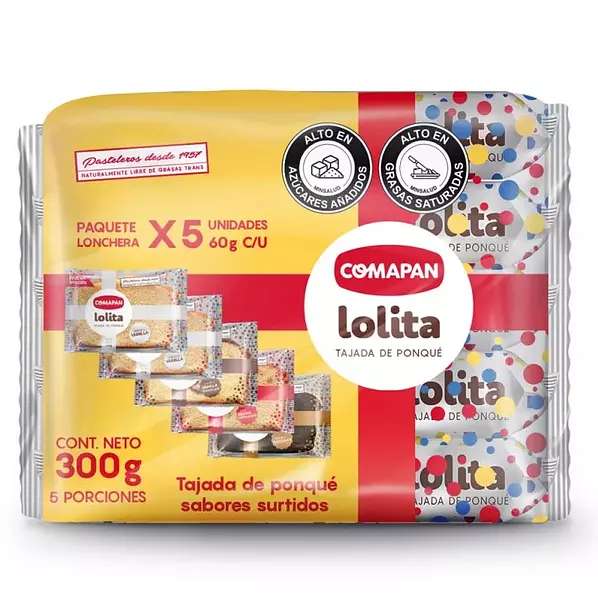 Ponque Tajada Lolita X5 300gr