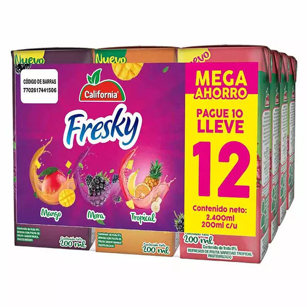 Bebida Fresky Tetra X200 Ml 10x12