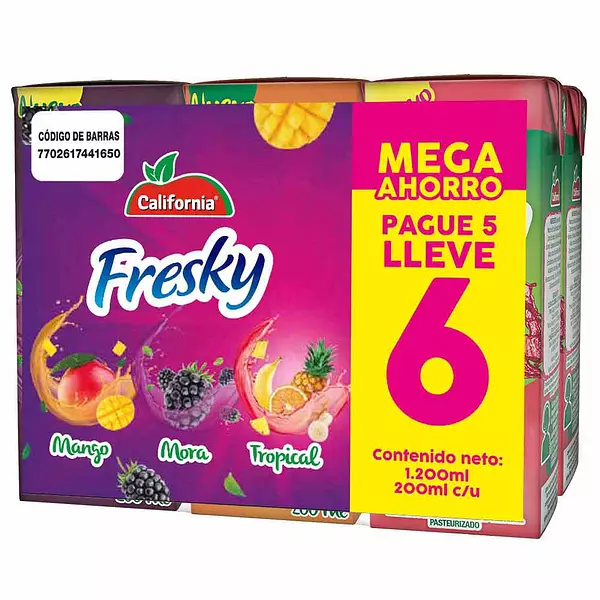 Bebida Fresky 200ml 5x6