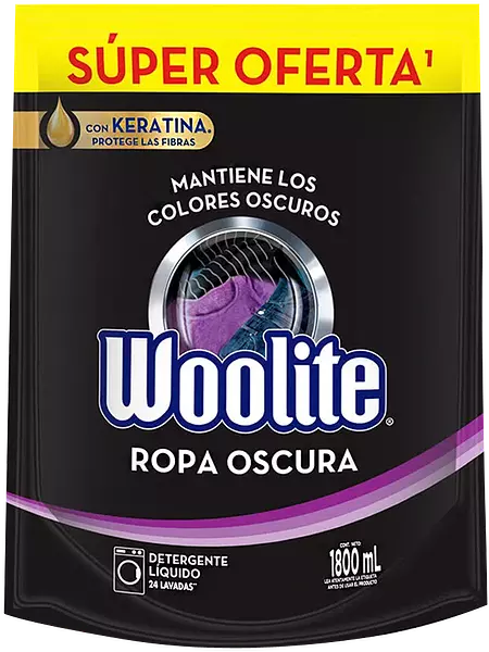 Woolite Liq Rp Oscura 1800ml