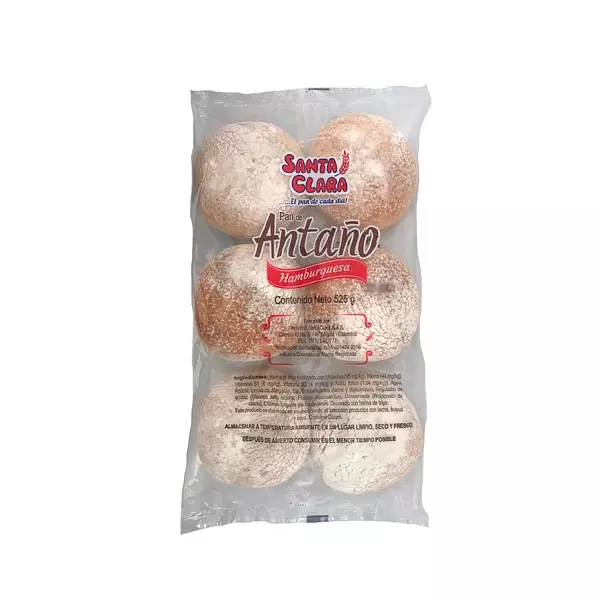 Pan Hamburguesa Antaño X6 X525gr Santa