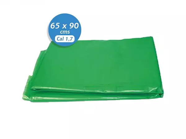 Recibolsa Bas Verde 65x90 10unds