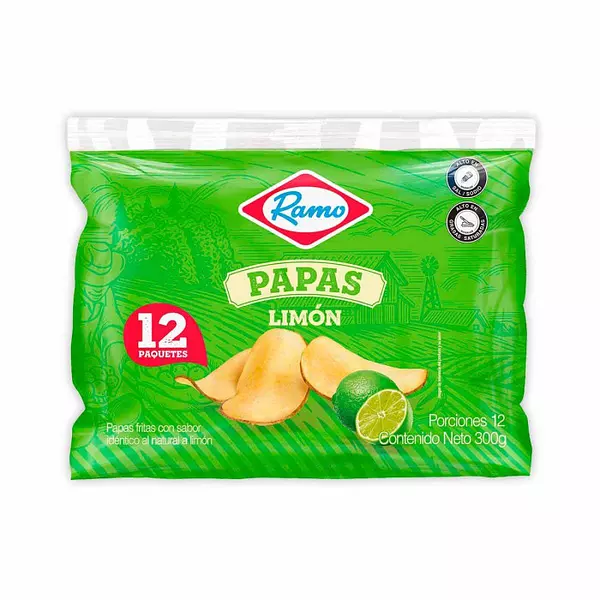 Papas Ramo Sab Limon X12x25gr