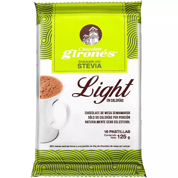 Chocolt Girones Light X125gr Stevia