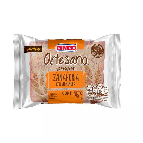 Ponque Artesano Zanahoria Almendr*75gr