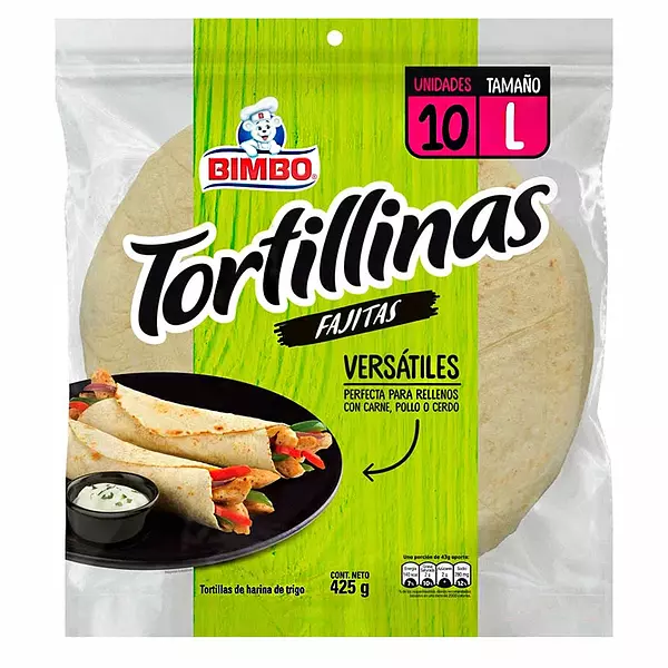 Tortillas Blancas 10p X425 Fajitas