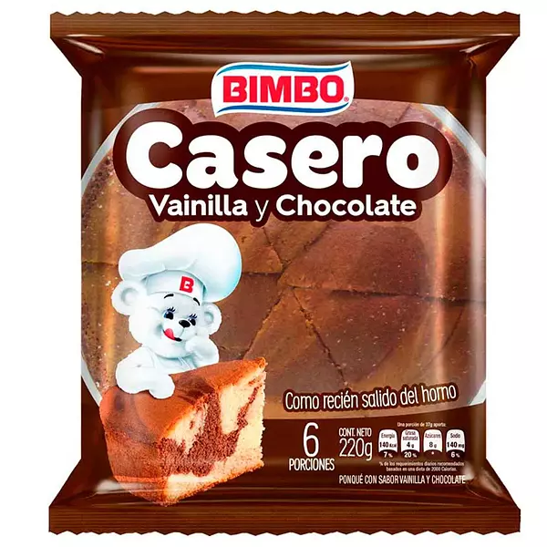 Ponque Bimbo Marmoleado x 220gr Bimbo