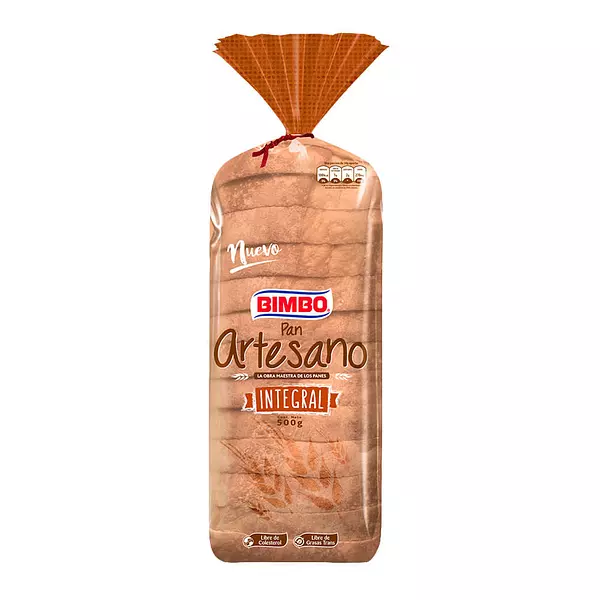 Pan Artesano Integral Bimbo X500gr