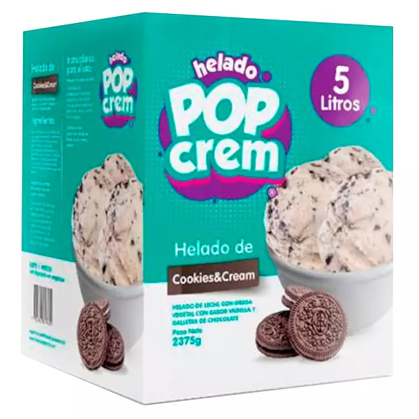 Helado Popsy Cja Cook & Cream Inst*5lt