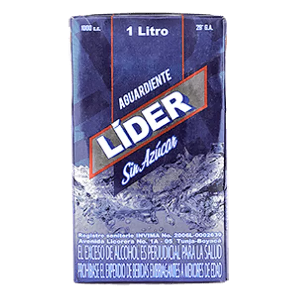 Aguardiente Lider Azul Tetra Lt