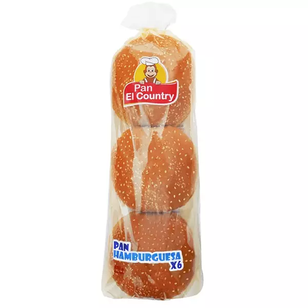 Pan Hambuguesa Country X6 X370gr