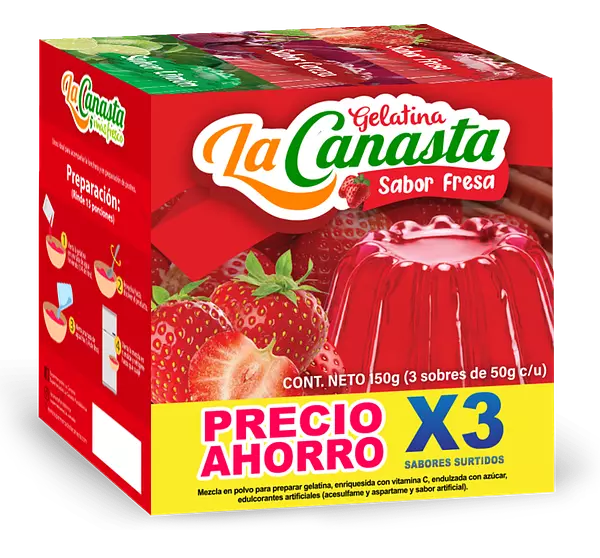 Gelatina La Canasta 3x50gr