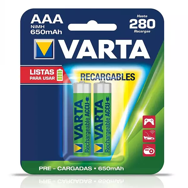 Pila Recargable Ecom Aaa Varta