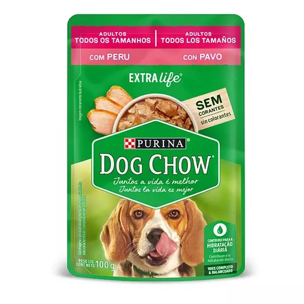 Dog Chow Pouch Pavo 100gr