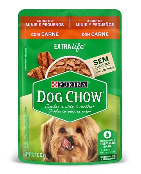 Dog Chow Pouch Adl Mini Carne 100gr