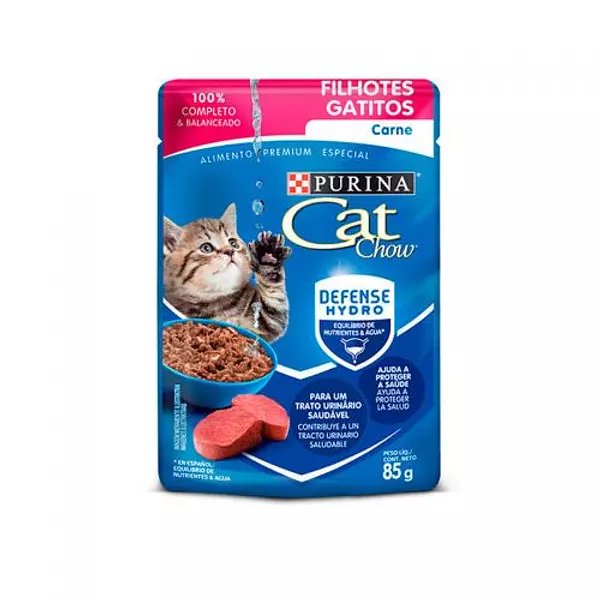 Cat Chow Gatitos Carne 85gr