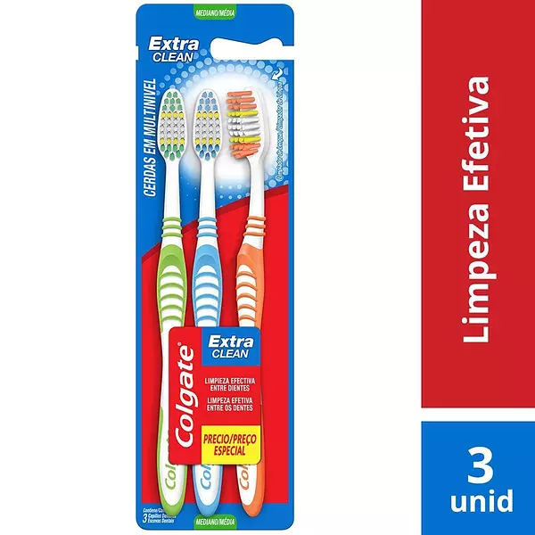 Cepillo Colgate Exra Clean X3 Pe