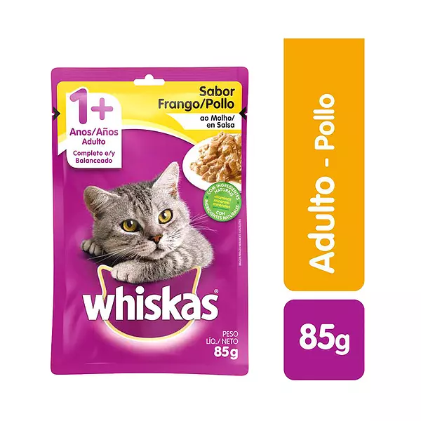 Whiskas Pouch Pollo 1+Ad X85gr