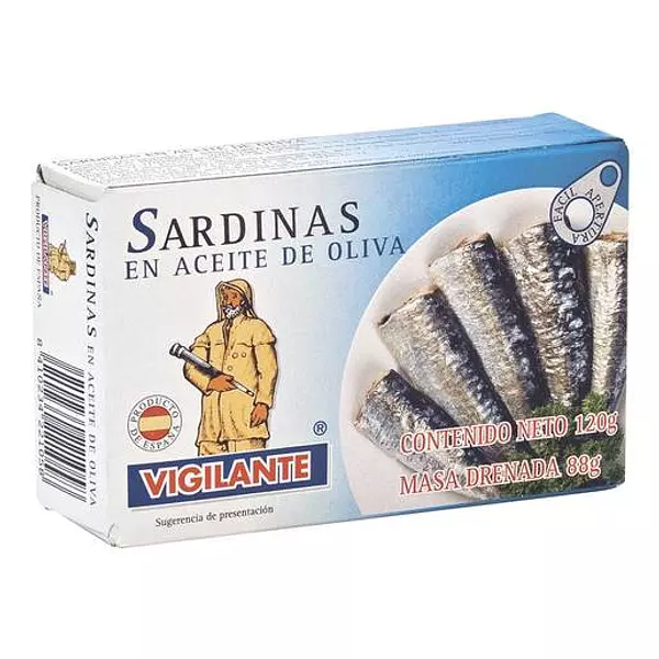 Sardinas Aceite Olivas Vigilantex25gr