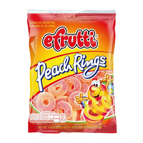 Gomas E.Frutti Peach Rings Bl x 100g8644