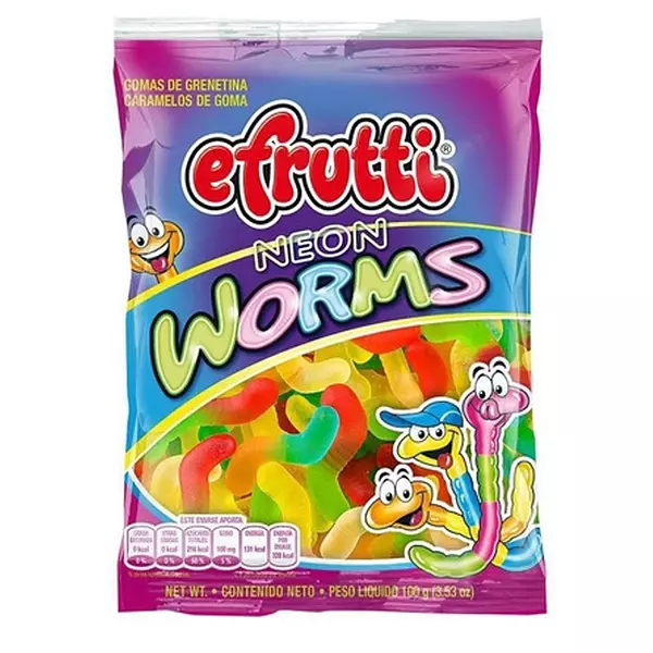 Gomas E Frutti Neon Worms X100gr