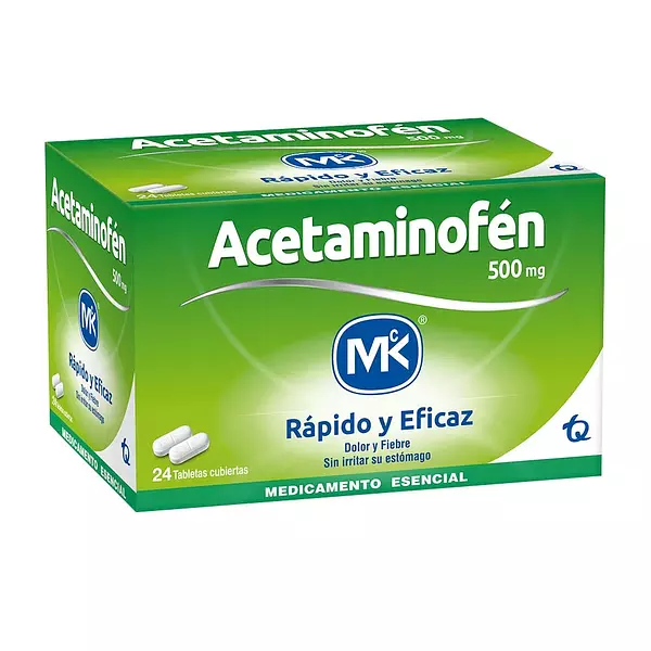 Acetaminofen Mk x 500 Mg X24 Tab