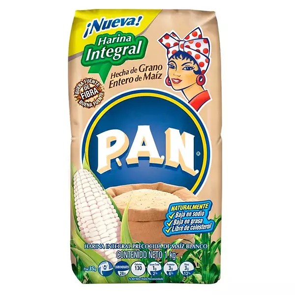 Harina Pan Integral Blanca 1000g