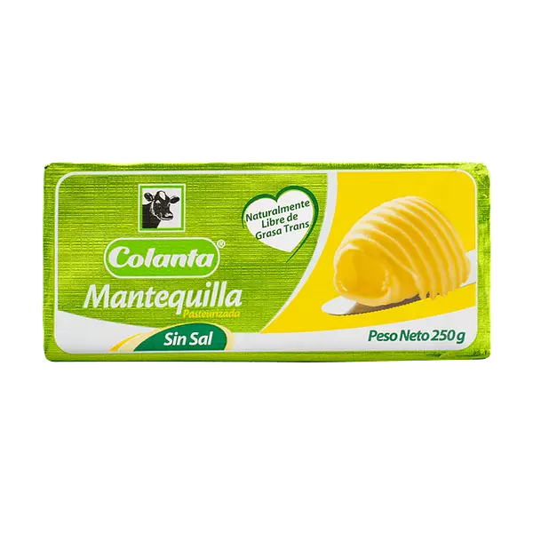 Mantequilla Colanta S/Sal 250g