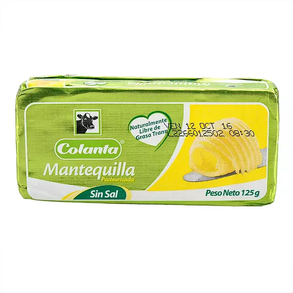 Mantequilla Colanta S S X125gr