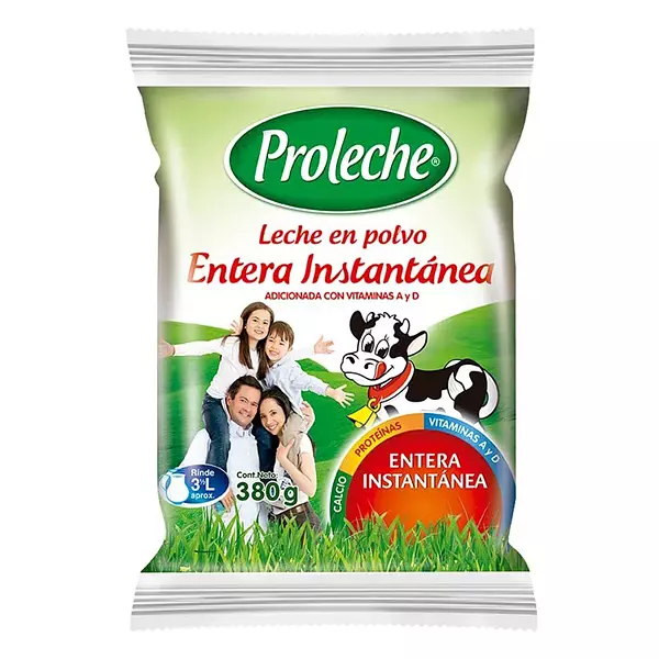 Leche Polv Proleche Bolsa*380 Entera