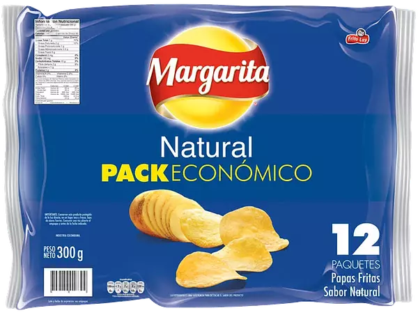 Papas Margarita Natural 25g x 12