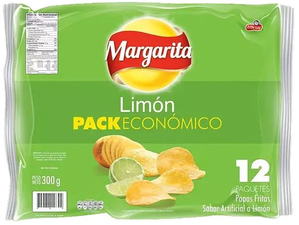 Papas Margarita Limon 25g x 12