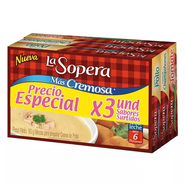 Sopera Crem 6p X3 Surtidas