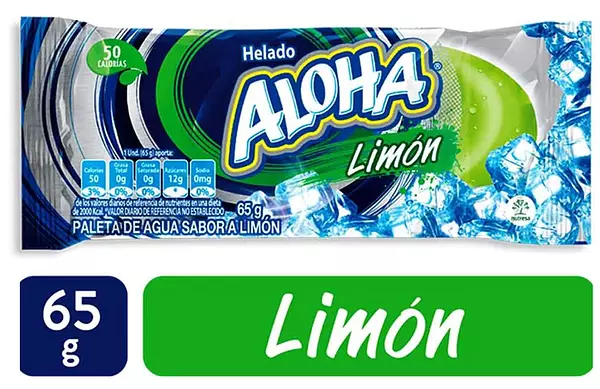 Paleta Aloha Limon X65gr