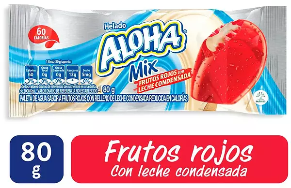 Paleta Aloha Mix Frutos Rojos X80gr