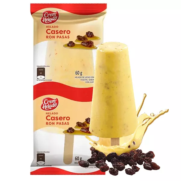 Helado Casero Ron con Pasas 60gr