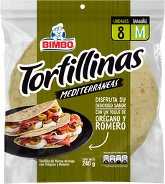 Tortilla Bimbo Mediter 8px240gr Rom-Ore