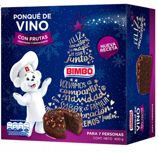 Ponque Bimbo Vino 400gr