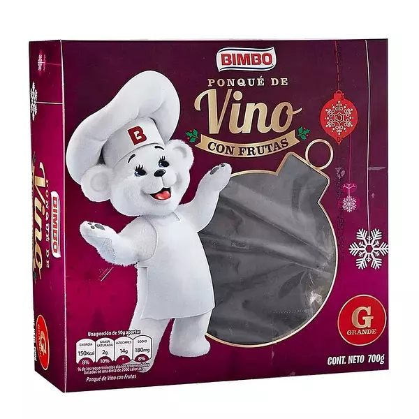 Ponque Bimbo Vino 700gr