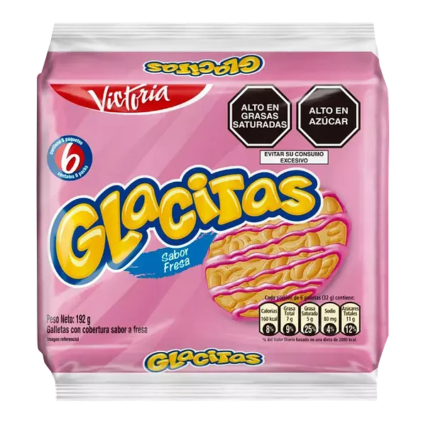 Galletas Glacitas Fresa X6x 192gr