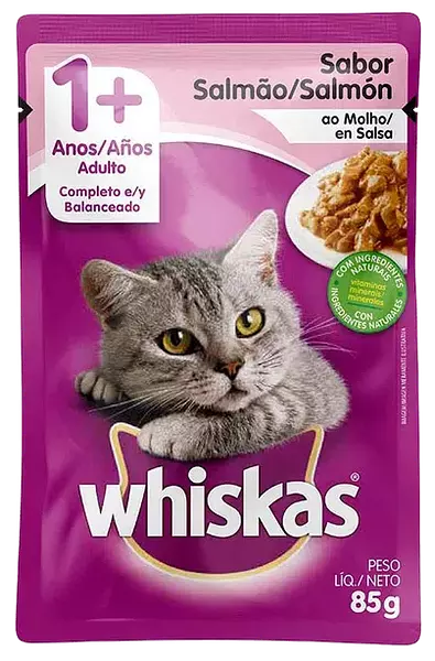 Whiskas Pouch Salmon 1+Ad X85gr