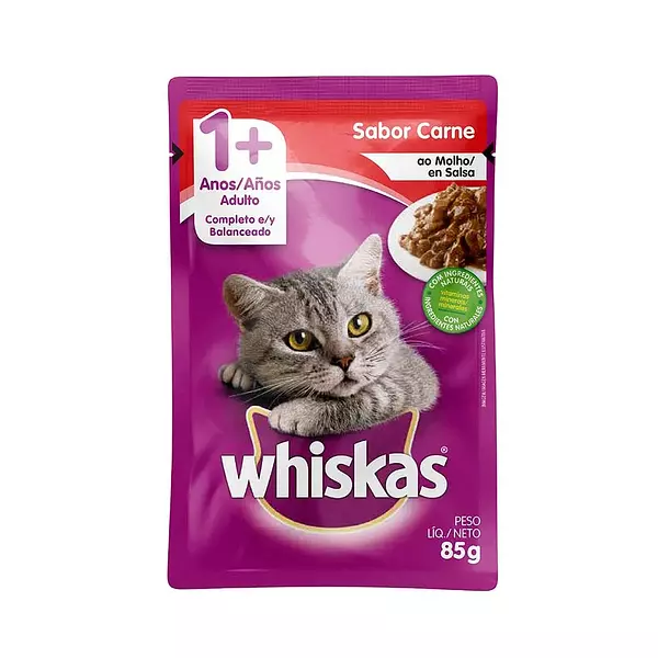 Whiskas Pouch Carne 1+Ad X85gr