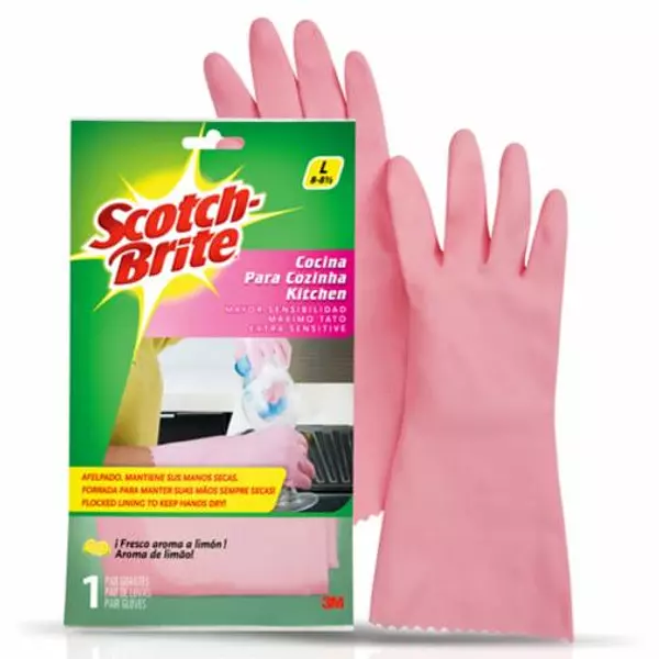 Guante Sbrite Cocina Rosado T -L