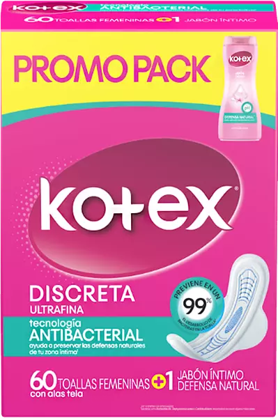 Toalla Kotex Tela C/A 60+Jabon