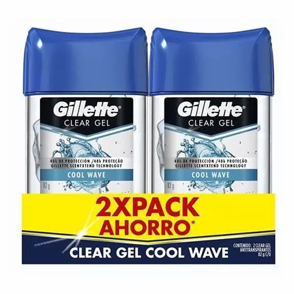 Deo Gillet Clear Gel Cw X2 82gr