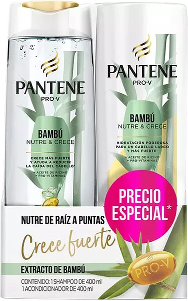 Shampoo + Acondicionador Pantene Pro-V Bambú 400ml