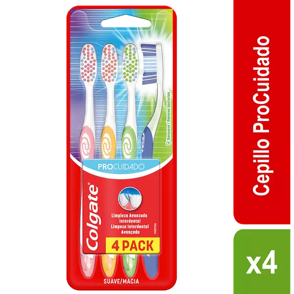 Cepillos Colgate Pro Cuidado 4 x 4 Und