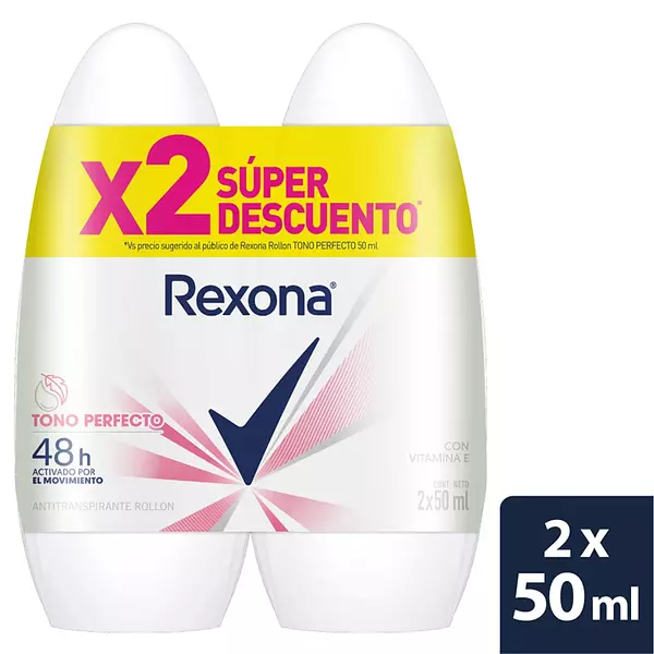 Deo Rexona Roll Tono Perf 2x50ml