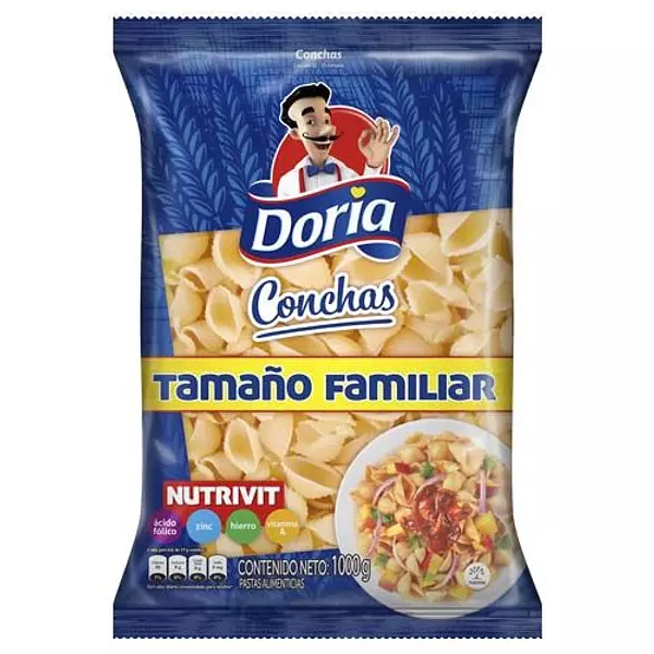 Pasta Doria Conchas X1000gr